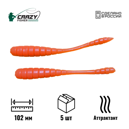 Червь Worm 4" 102 мм C6 с аттрактантом