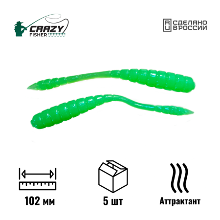 Червь Worm 4" 102 мм C4 с аттрактантом